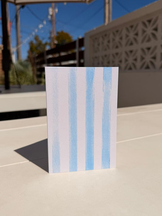 Blue Stripes Greeting Card | Any Occasion