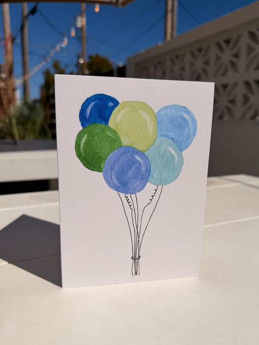 Blue Balloon Greeting Card | Birthday | Baby Boy