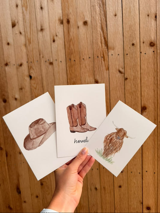 Cowboy Greeting Card Bundle