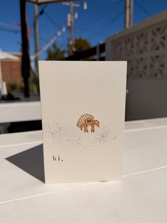 Hermit Crab Hi Greeting Card | Any Occasion