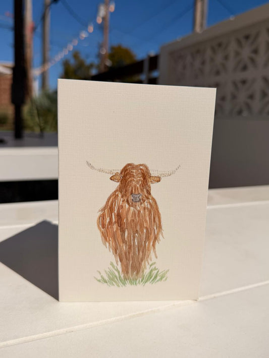 Highland Cow Greeting Card | Any Occasion