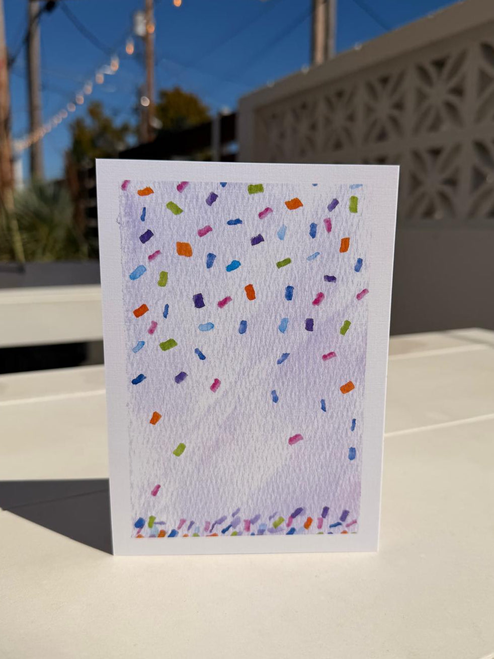 Purple Birthday Banner Greeting Card | Birthday