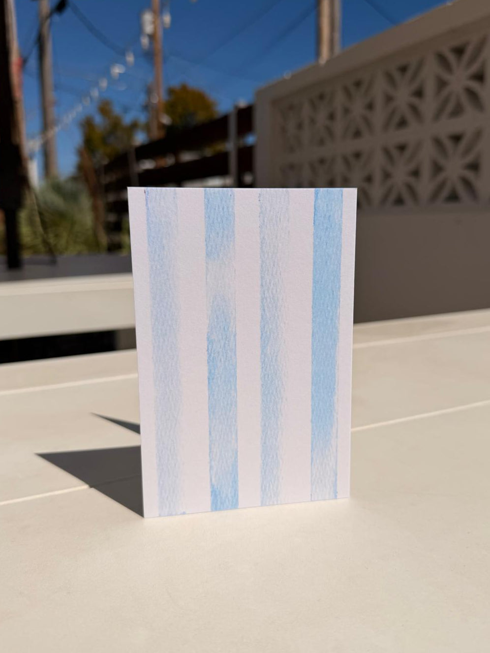 Blue Stripes Greeting Card | Any Occasion